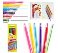 HOVUK 6Pcs Twistable Crayons for Kids - 21CM Jumbo Colouring Crayons for Party Bag Fillers, Easter Gifts & Arts and Crafts - No Sharpening Needed, Non-Toxic Wax, Ideal for Boys & Girls Age 3+