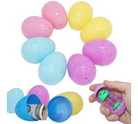 HOVUK 8PCs Pastel Easter Eggs 5.7cm/2.24"- Fillable Plastic Eggs, Empty Colorful Fillable Egg shells for Easter Hunt, Party Favor, Basket Stuffers Filler, Classroom Prize Supplies
