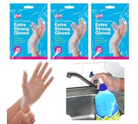 HOVUK 90Pcs Disposable Vinyl Gloves - Powder & Latex Free, Extra Strong, Waterproof, Multi-Purpose for Cleaning, Cooking, Pet Care, Hairdressing & Hygiene