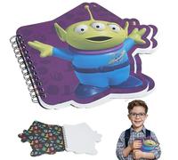 HOVUK Alien 2D Shape Spiral Notebook Set - 2 Pack A6 Wirebound Notepads for Kids | Boys & Girls Sketchbook, School Writing Pad, Cartoon Stationery Gift