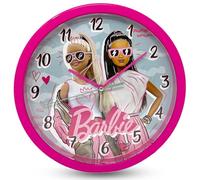 HOVUK Barbie Doll Wall Clock for Girls Bedroom 25cm - Analog Hanging Clock, Time Teacher Battery Operated Round Clock for 3+Years