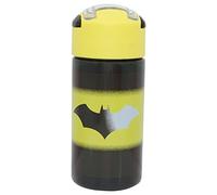 HOVUK Batman Kids Water Bottle 500ml, Push Button Tritan Sipper Bottle with Straw for School, Kids Summer Accessories Gift for Boys 3+Years