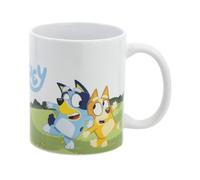 HOVUK Bluey & Bingo Ceramic Mug 325ml - Kids Character Drinks Cup with Colourful Wraparound Design, Microwave Dishwasher Safe, Boxed Gift for Boys Girls Fans Age 4+