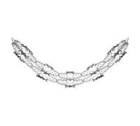 HOVUK®Christmas Hanging Ceiling,Wall Decoration Foil Garland,Bell,Ball,SnowFlake Decoration (Silver, 20cm x 2.7M Garland)