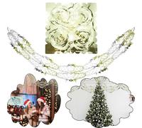HOVUK®Christmas Hanging Ceiling,Wall Decoration Foil Garland,Bell,Ball,SnowFlake Decoration (Silver/Gold, 20cm x 2.7M Garland)