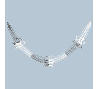 HOVUK®Christmas Hanging Ceiling,Wall Decoration Foil Garland,Bell,Ball,SnowFlake Decoration (White/Silver, 30cm Ball)