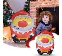 HOVUK Christmas Inflatable Santa Claus 60cm - Outdoor Walking Stick Santa Model Inflatable Decor, Holiday Decoration, Waterproof Xmas Garden, Pool Parties and Yard Decoration