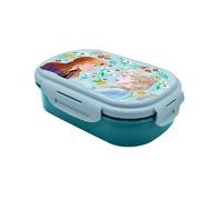 HOVUK Disney Frozen II Rectangular Lunch Box with Spork, Dual Compartment Lunchbox, Leak Proof, Microwave Safe and BPA Free Suitable for Kids 3+Years