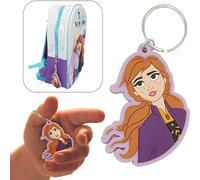 HOVUK Disney Frozen Rubber Keychain - Cute Elsa, Anna, Olaf Icon Key Ring for Kids, Action Figure Key Holder, Party Bag Fillers, Birthday Favors, Thank You Gifts, Accessories