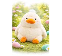 HOVUK Easter Plush Chick Toy 23cm Soft Stuffed Chicken Plushie Yellow Cuddly Chick Easter Basket Filler Kids Gift Spring Decoration Nursery Room Plush Toy Snuggle Buddy