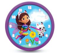 HOVUK Gabby’s Dollhouse Analogue Wall Clock 25CM - Children's Watch for Living Room, Learning Clock for Kids, Girls Wall Clock for Kids Room Wall Decor Playroom Nursery Bedroom 3+Years