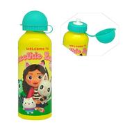 HOVUK Gabbys Dollhouse Girls Water Bottle- 21cm| Reusable Kids School Juice Bottle- 500ml| Aluminum Childrens Canteen Yellow Water Bottle 3+Years