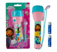 HOVUK Gabby's Dollhouse Kids Big Torch 16cm, Lumens 3.5m, Kids Summer Night Light Torch, LED Super Bright for Travel, Birthday Gifts, Plastic Flashlight Gift for Kids 3+