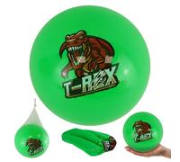 HOVUK Green T-Rex Beach Balls, 66cm Inflatable PVC Water Play Balls, Smooth Burr-Free Surface, Durable Kickballs for Kids, Lightweight Outdoor Beach & Pool Fun Balls for Summer Games