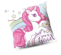 HOVUK Kids Unicorn Pillow, Polyester-Filled Cushion for Kids, Machine-Washable Cushion, Unicorn throw Pillow, Soft and Comfortable Lumbar Pillow, Size-45cm