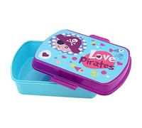 HOVUK Love Pirates Lunch Box 18cm, Microwave Safe Without Lid Meal Container, Leak Proof and BPA Free Lunchbox for School and Traveling, Plastic Food Storage Box for Kids Boys 3+ Years