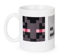 HOVUK Minecraft Ceramic Mug Gaming Coffee Tea Cup with Pixel Character Design, White Ceramic Drink Mug in Gift Box, Collectible Drinkware for Home Office and Gaming Fans 11oz (325ml)