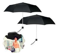 HOVUK Mini Black Compact Travel Folding Umbrella - UV Resistant, Windproof, Strong and Portable - Waterproof Umbrella for Men, Women, Kids Girls Boys- 95cm