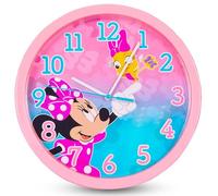 HOVUK Minnie Mouse Wall Mount Clock 25cm - Children's Watch, Battery Operated Large Number Easy to Read Wall Clock, Learning Clock for Kids Girls Living Room Kids Room Bedroom 3+Year