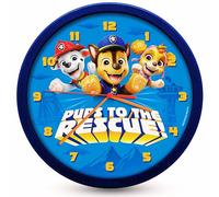 HOVUK Paw Patrol Wall Clock Hanging 25cm - Children's Watch Plastic Clock for Kids, Battery Operated Decorative Clocks for Children Bedroom School Easy to Read 3+Years
