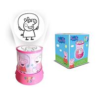 HOVUK Peppa Pig LED Cylinder Small Projector Lamp 12cm| Battery-Operated Bedside Lamp| Easy Push Button Switch for Kids Girls 3+Years