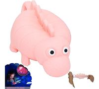 HOVUK Pink LED Flashing Dinosaur 11cm | Soft Squeezy Light Up Sensory Toy | Interactive Fidget Gift for Girls Boys - Birthday Party Favors 2+ Years