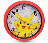 HOVUK Pokemon Hanging Wall Clock 25cm - Children's Watch with Minimal Sound, Wall Clock for Kids Learning Time, Colourful Dial Analog Clock for Kids Bedroom 3+Years