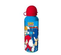 HOVUK Reusable Aluminum Water Bottle- 21cm| Sonic Character Travel Bottle for Boys- 500ml| Red School Bottle Gifts for Boys Children 3+Years