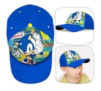 HOVUK Sonic Kids Baseball Polyester Cap, 52cm Blue Adjustable Toddler Cap for Sun Rays Protection, Summer Sun Hat for Boys Ages 3-7 Years