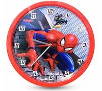 HOVUK Spiderman Wall Clock for Boys Bedroom 25CM - Children's Watch Analog Hanging Clock, Time Teacher Battery Operated Round Clock for Kids Playing Room 3+ Years