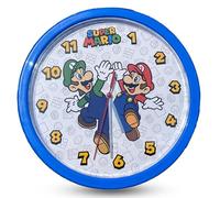 HOVUK Super Mario Wall Mount Clock 25cm - Children's Watch Easy to Read, Battery Operated Cartoon Wall Clock for Kids Bedroom, Living Room, Time Learning Clock for Boys 3+Year