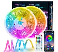 HOVVIDA LED Strip Lights 30M, 30 LEDs/Meter, 24V RGB LED Strip, 900 LEDs, 2x15M, APP and Remote Control, Music Mode, Timer Mode, LED for Bedroom, Living Room, Kitchen, Party