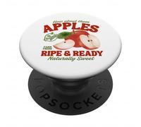 How About Them Apples Funny Organic Fruit Design PopSockets Adhesive PopGrip