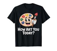 How Art You Today? Painter’s Palette & Paintbrush Funny T-Shirt