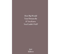 How Big Would Your Dreams Be If You Knew You Couldn’t Fail?: Inspirational Notebooks for Women Men, Motivational Journal, Notebook with Motivational Quotes