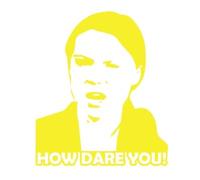 How Dare You? Greta Sticker Decal Sticker Decal Autocollant (Yellow)
