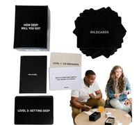 How Deep Will You Go? Card Game, Deep Conversations Card Game, Fun Family Party Card Game, Game Night Question Card Game For Adults