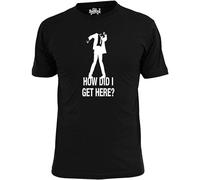 How Did I Get Here Talking Heads Inspired Rock Byrne Plain T-Shirt Mens Black Tees Unisex Shirt S Black XXL