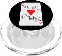 How Did I Get So Lucky Ace Card Hearts Valentine Anniversary PopSockets PopGrip for MagSafe