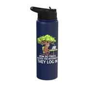 How Do Trees Access The Internet? They Log in Stainless Steel Insulated Water Bottle