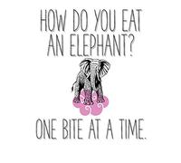 How Do You Eat an Elephant? One Bite at a Time: Blank Lined Journal perfect for 12-Step Recovery Program Step Working, Motivational; Addiction ... Gratitude Diary (8.5x11 inches, 100 pages)