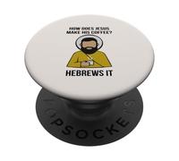 How Does Jesus Make Coffee? Hebrews It Pastor Appreciati PopSockets Adhesive PopGrip