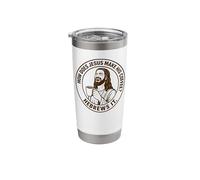 How Does Jesus Make HIS Coffee? Hebrews IT Funny Dad Joke Stainless Steel Insulated Tumbler