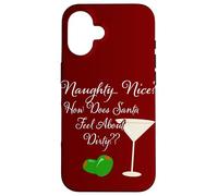 How Does Santa Feel Dirty Martini Christmas Cocktail Humor Case for iPhone 16