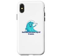 How Does The Ocean Say Hi It Waves Cute Dad Joke Pun Funny Case for iPhone X/XS
