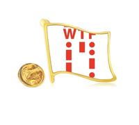 How Expression Morse Code Points Lines Golden Metal Flag Lapel Pin Badge
