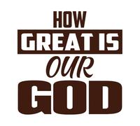 How Great is Our god Fine Carving Decals 42x42.6cm Do not Damage The Wall Surface Coffee