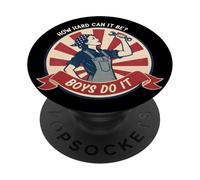 How Hard Can It Be Boys Do It Feminist Art PopSockets Adhesive PopGrip