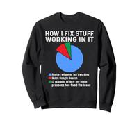 How I fix stuff working in IT, Tech Geek Nerd Funny Computer Sweatshirt