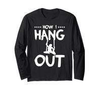 How I Hang Out Aerial Yoga Lover Aerial Yoga Long Sleeve T-Shirt
